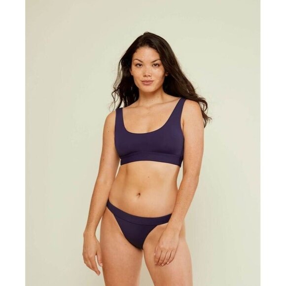 Andie Swim Womens‎ The Ventura Top Swim Top in Navy Blue Size XS - Picture 1 of 8